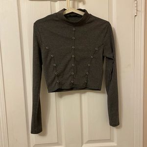 Small grey crop top